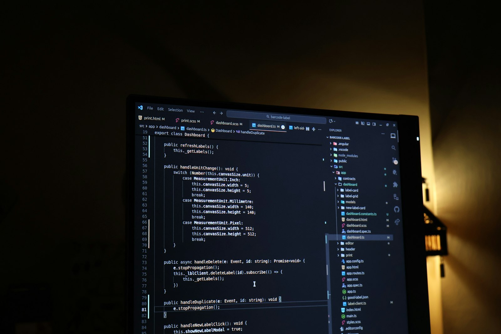 Code auf einem Bildschirm